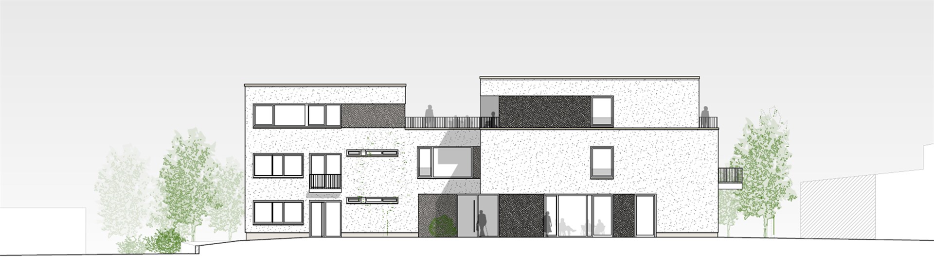 Neubau Projekt Neue Wohnformen Ansicht
